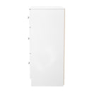 Yarmouth 3 Drawer Deep Chest in White & White Matt - Ready Assembled