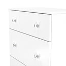 Yarmouth 3 Drawer Deep Chest in White & White Matt - Ready Assembled