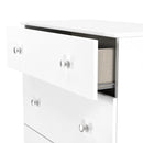 Yarmouth 3 Drawer Deep Chest in White & White Matt - Ready Assembled