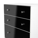 Yarmouth 4 Drawer Deep Chest in Black & White Matt - Ready Assembled