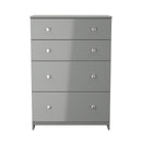 Yarmouth 4 Drawer Deep Chest in Uniform Grey & Dusk Grey - Ready Assembled
