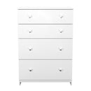 Yarmouth 4 Drawer Deep Chest in White & White Matt - Ready Assembled
