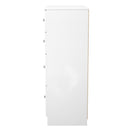 Yarmouth 4 Drawer Deep Chest in White & White Matt - Ready Assembled