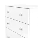 Yarmouth 4 Drawer Deep Chest in White & White Matt - Ready Assembled