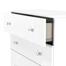 Yarmouth 4 Drawer Deep Chest in White & White Matt - Ready Assembled