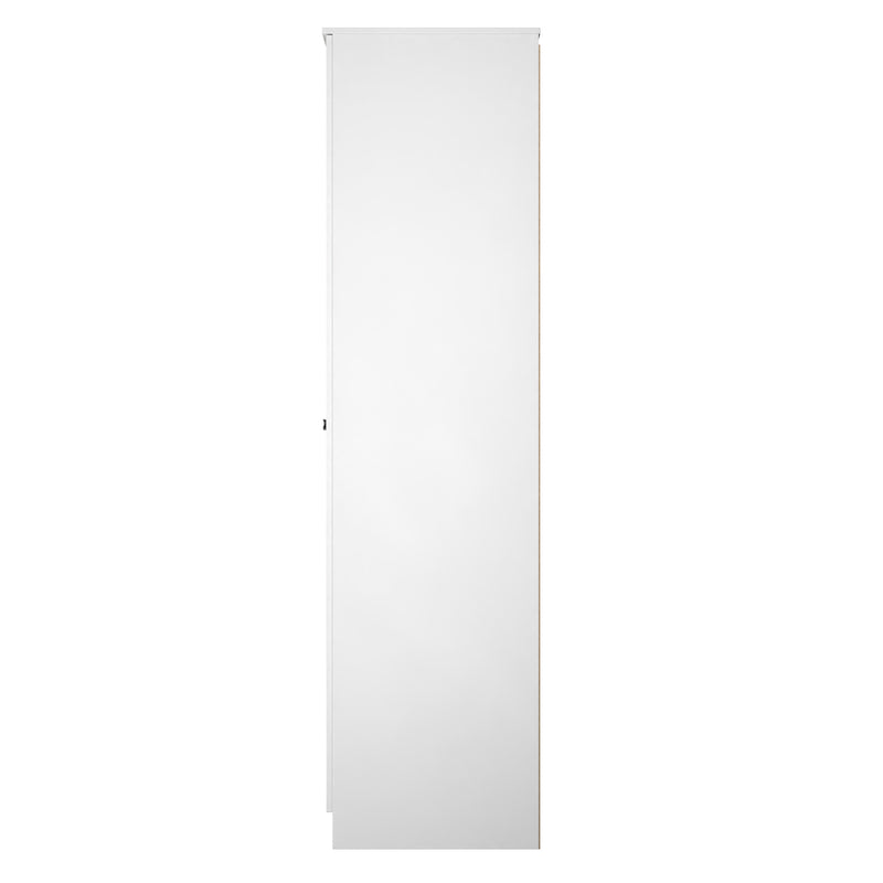 Yarmouth Tall Plain Wardrobe in Black & White Matt - Ready Assembled