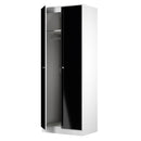 Yarmouth Tall Plain Wardrobe in Black & White Matt - Ready Assembled
