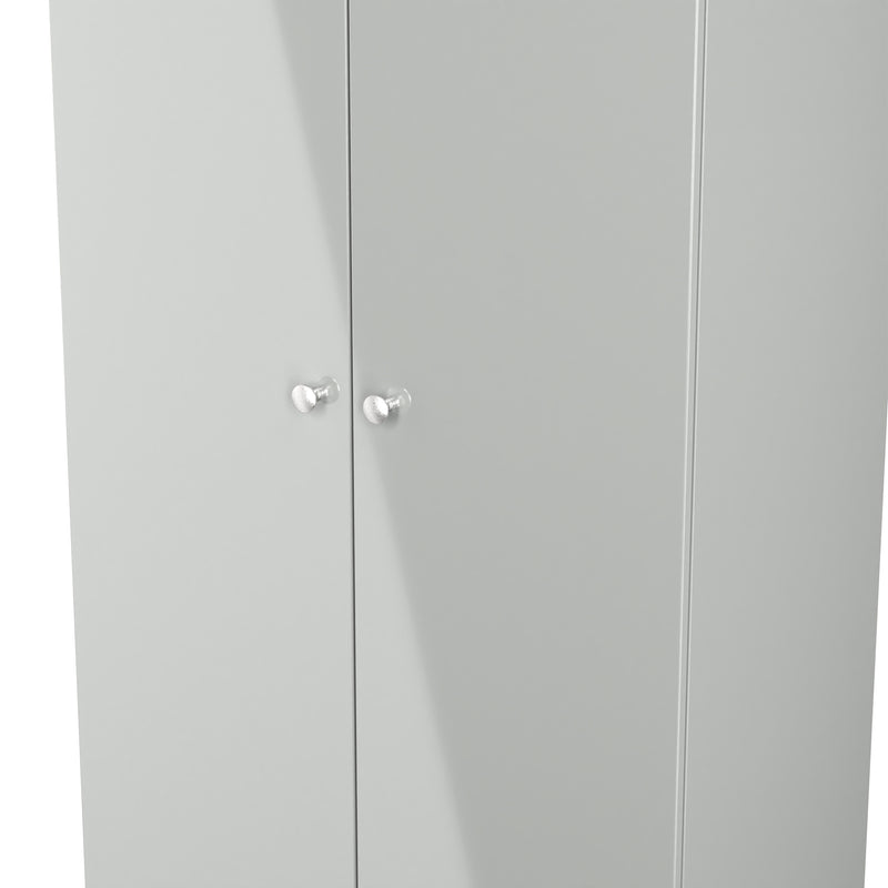 Yarmouth Tall Plain Wardrobe in Uniform Grey & Dusk Grey - Ready Assembled