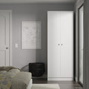 Yarmouth Tall Plain Wardrobe in White & White Matt - Ready Assembled