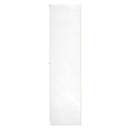 Yarmouth Tall Plain Wardrobe in White & White Matt - Ready Assembled