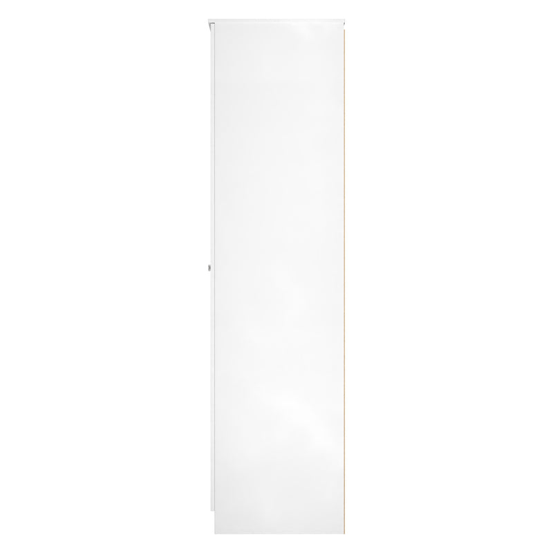 Yarmouth Tall Plain Wardrobe in White & White Matt - Ready Assembled