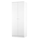 Yarmouth Tall Plain Wardrobe in White & White Matt - Ready Assembled