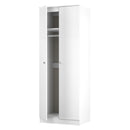 Yarmouth Tall Plain Wardrobe in White & White Matt - Ready Assembled