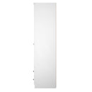 Yarmouth Tall 2 Drawer Wardrobe in Black & White Matt - Ready Assembled