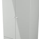 Yarmouth Tall 2 Drawer Wardrobe in Uniform Grey & Dusk Grey - Ready Assembled