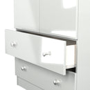 Yarmouth Tall 2 Drawer Wardrobe in Uniform Grey & Dusk Grey - Ready Assembled