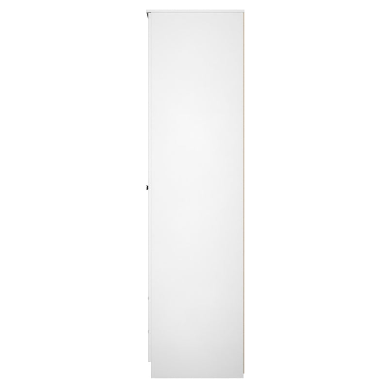Yarmouth Tall Triple 2 Drawer Wardrobe in Black & White Matt - Ready Assembled