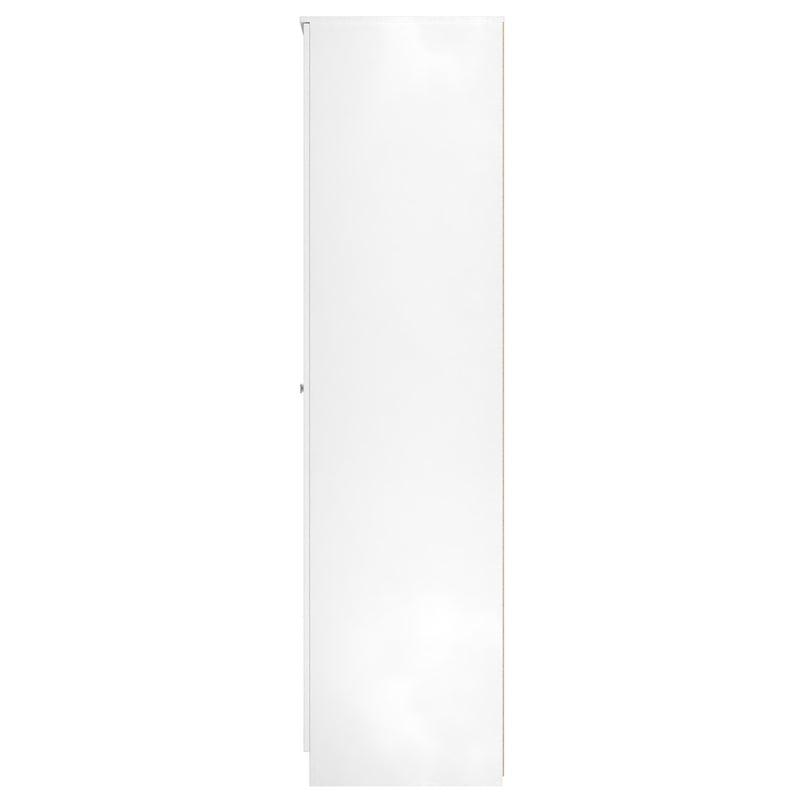 Yarmouth Tall Triple 2 Drawer Wardrobe in White & White Matt - Ready Assembled