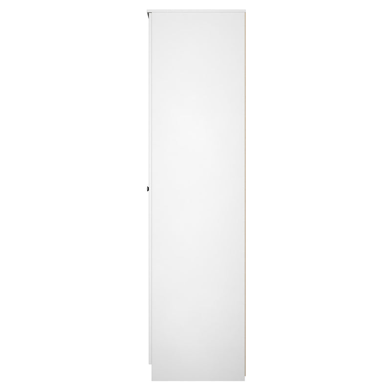 Yarmouth Tall Triple Mirrored Wardrobe in Black & White Matt - Ready Assembled