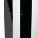 Yarmouth Tall Triple Mirrored Wardrobe in Black & White Matt - Ready Assembled