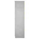 Yarmouth Tall Triple Mirrored Wardrobe in Uniform Grey & Dusk Grey - Ready Assembled