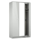 Yarmouth Tall Triple Mirrored Wardrobe in Uniform Grey & Dusk Grey - Ready Assembled