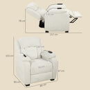 HOMCOM Power Recliner Chair with Massage and Heat, Spring Seat, Cream White