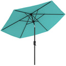 Outsunny 2.6M Garden Parasol Umbrella with Aluminium Pole, Tilt, Turquoise
