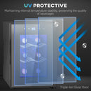 HOMCOM Mini Beer And Wine Fridge, 6 Bottle, With Glass Door, Touch Screen