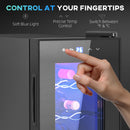 HOMCOM Mini Beer And Wine Fridge, 6 Bottle, With Glass Door, Touch Screen