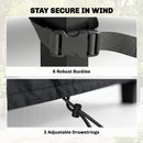 Outsunny V-Shaped Sectional Sofa Cover Waterproof Anti-UV, Black