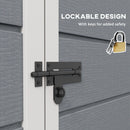 Outsunny Garden Shed 6'x4.5'  Tool Storage House w/ Lockable Double Doors