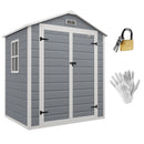 Outsunny Garden Shed 6'x4.5'  Tool Storage House w/ Lockable Double Doors