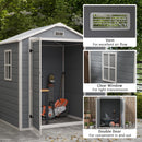 Outsunny Garden Shed 6'x4.5'  Tool Storage House w/ Lockable Double Doors
