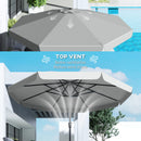 Outsunny 3 m Garden Parasol with Tilt & Crank, UPF30+ Outdoor Table Umbrella