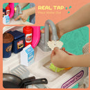 AIYAPLAY Kids Pretend Role Play Set with Realistic Lights & Sounds, Pink