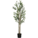 HOMCOM 175 Cm Artificial Olive Tree, Tall Faux Plant With 787 Leaves