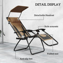 Outsunny 2 Pcs Zero Gravity Lounger Chair, Folding Reclining Chair