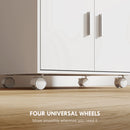 HOMCOM Kitchen Trolley with Wheels, Modern Mobile Microwave Stand, White