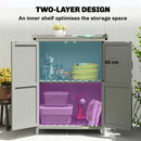 Outsunny Wooden Garden Shed, Garden Tool Storage Shed, Grey