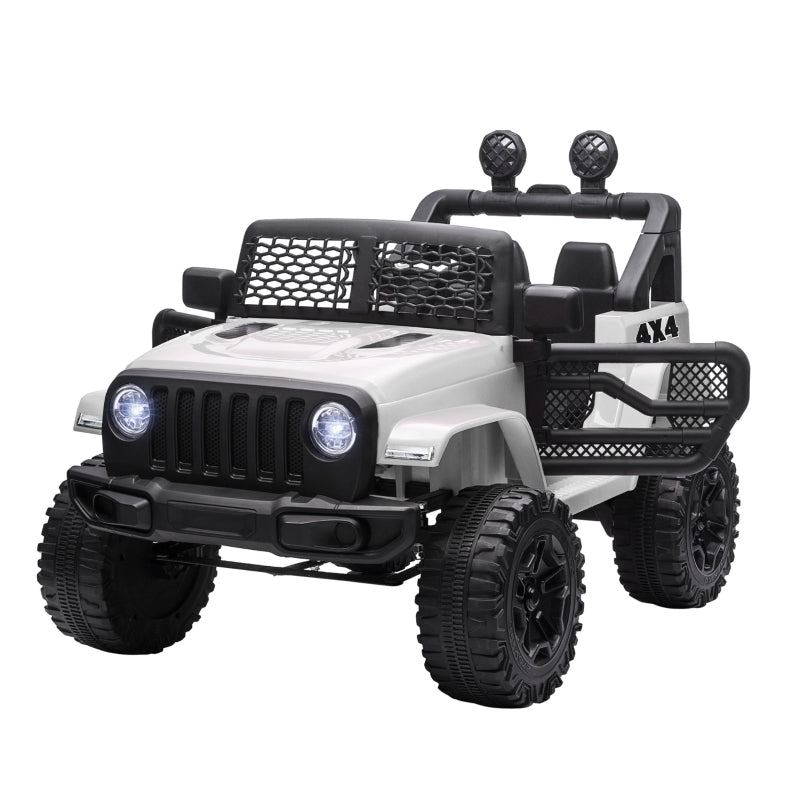 HOMCOM Kids Electric Ride on Car Truck Off Road 12v - White