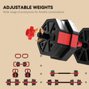 SPORTNOW 6-in-1 Adjustable Weight Dumbbells Set, Free Weights Set, Red