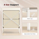 HOMCOM Chest of Drawers, Aluminium Handles, White