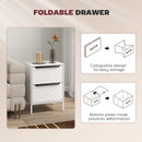 HOMCOM Chest of Drawers, Aluminium Handles, White