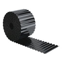Outsunny Metal Lawn Edging Border, 8 in x 21.3 ft Garden Edging, Dark Grey