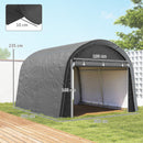 Outsunny 3 x 3(m) Garden Storage Tent, Heavy Duty Outdoor Shed, Grey