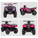 HOMCOM 12V Kids Quad Bike for Ages 3-5 Years - Pink