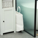 HOMCOM 36L Cotton Rope Laundry Basket With Handles For Pillows Clothes Grey/Cream