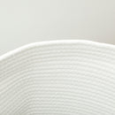 HOMCOM 36L Cotton Rope Laundry Basket With Handles For Pillows Clothes Grey/Cream