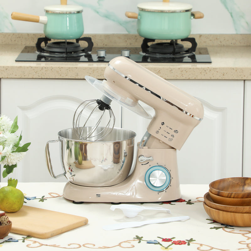 HOMCOM Electric Stand Mixer, 4.5L Food Mixer with Dough Hook, Whisk